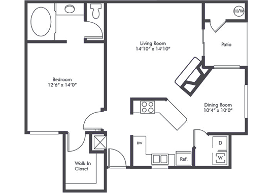 Floorplan for Luxe at Burbank Apartments