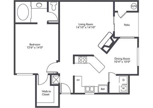 Floorplan for Luxe at Burbank Apartments