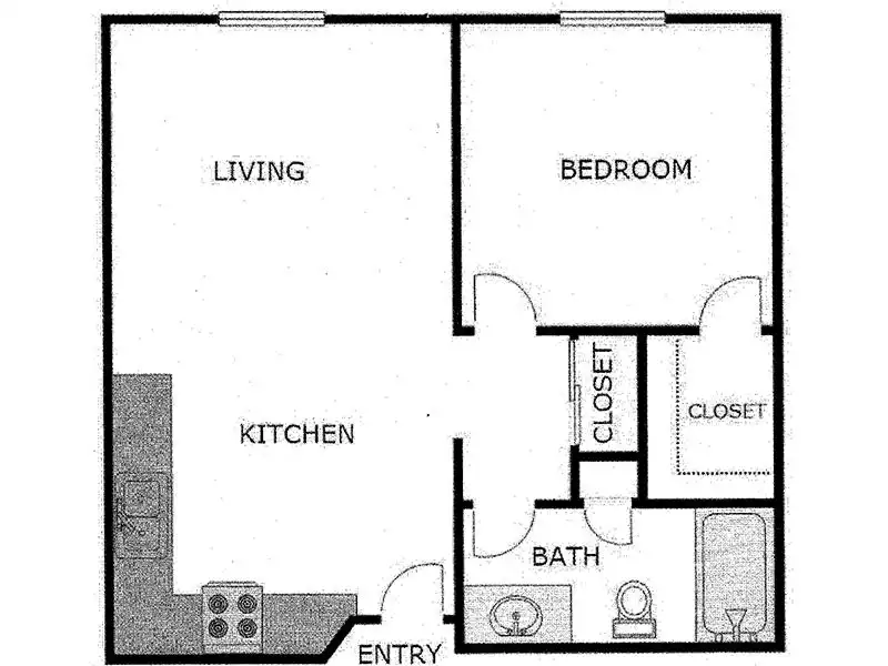 1 Bedroom Villa Floorplan