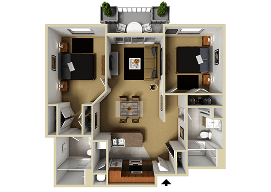 Floorplan for Elevate on 5th Apartments