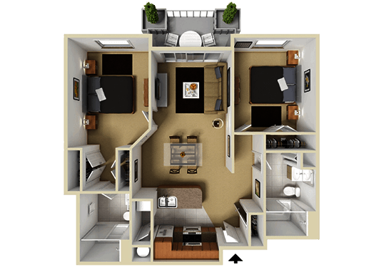Floorplan for Elevate on 5th Apartments