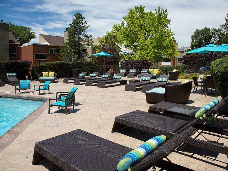 Poolside Lounge Chairs | Apartments in Salt Lake City, UT