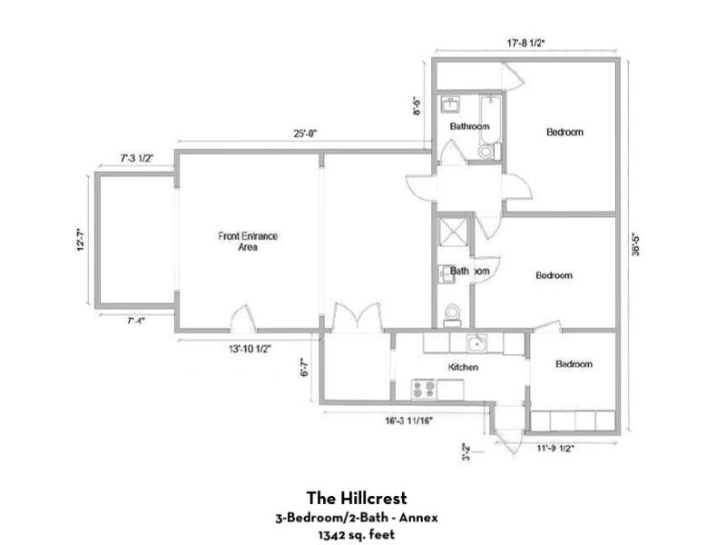 The Hillcrest Apartments Floor Plan 3x2 Annex