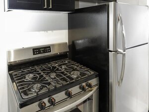 Kitchen Stove and Fridge | Hillcrest Apartments in Salt Lake City, UT