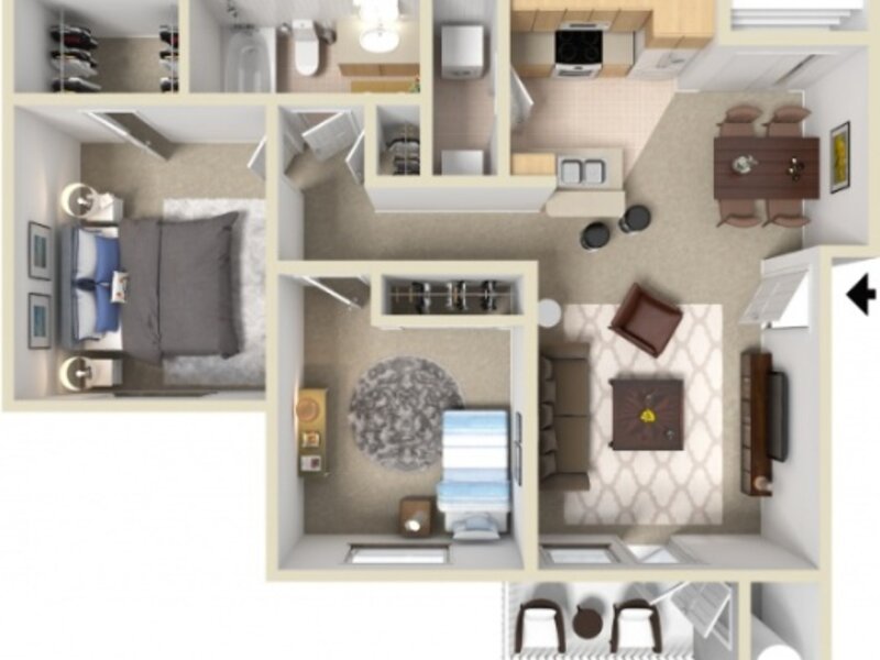 2 Bed 1 Bath
