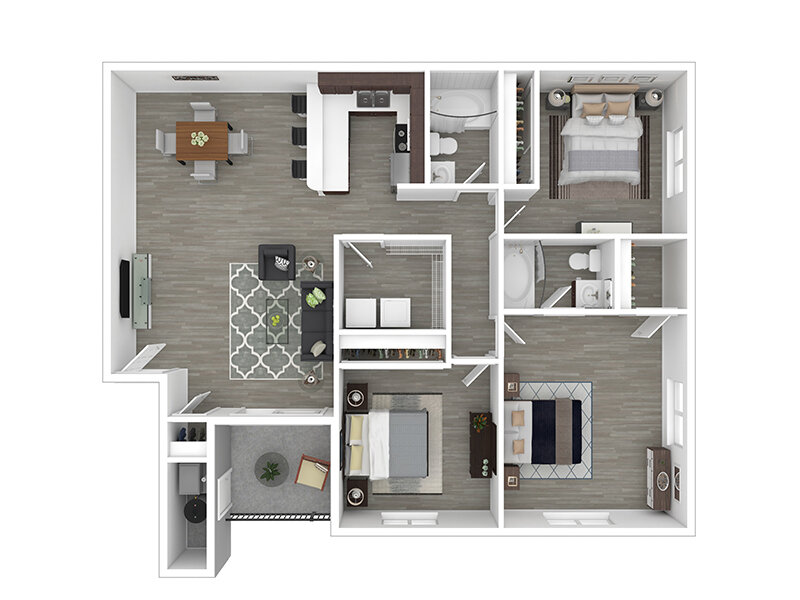 Our 3x2-1342-Full Renovation is a 3 Bedroom, 2 Bathroom Apartment