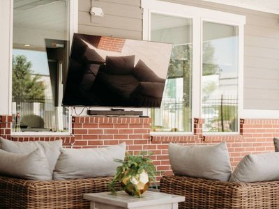 Outdoor Media Lounge | Haven Cove Townhomes