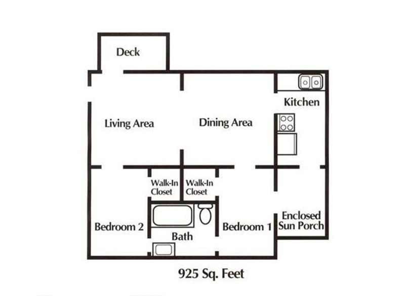 Kensington Apartments Floor Plan 2bdr_925