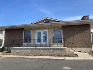 Clubhouse Exterior | Villa South in Ogden, UT
