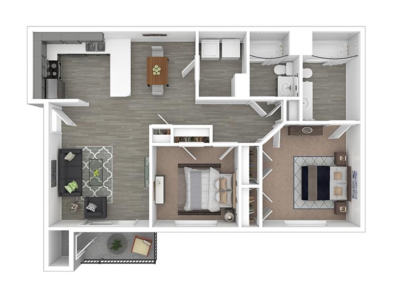 The Aspen Ridge Floor Plan at Wasatch Commons Apartments