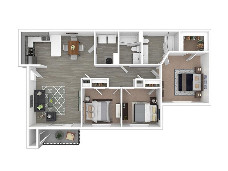 The Timpanogos Floor Plan at Wasatch Commons Apartments