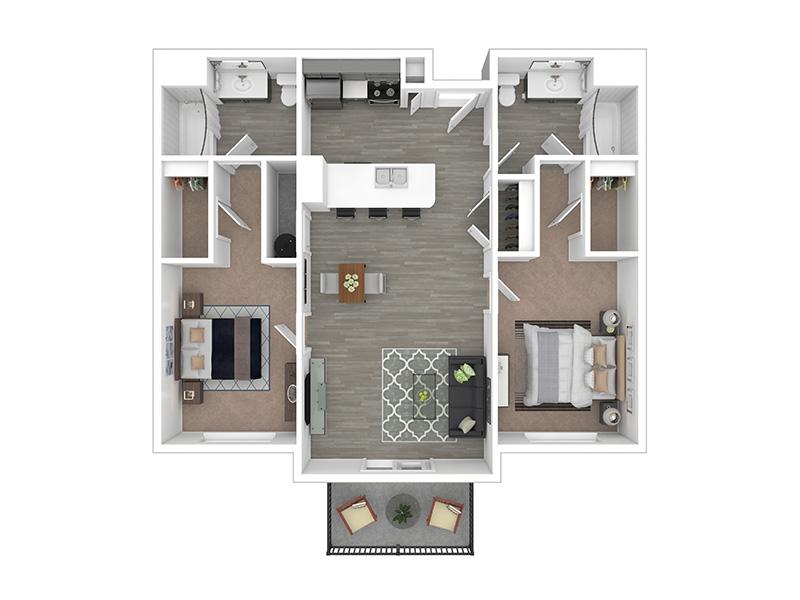 The Uinta Floor Plan at Wasatch Commons Apartments