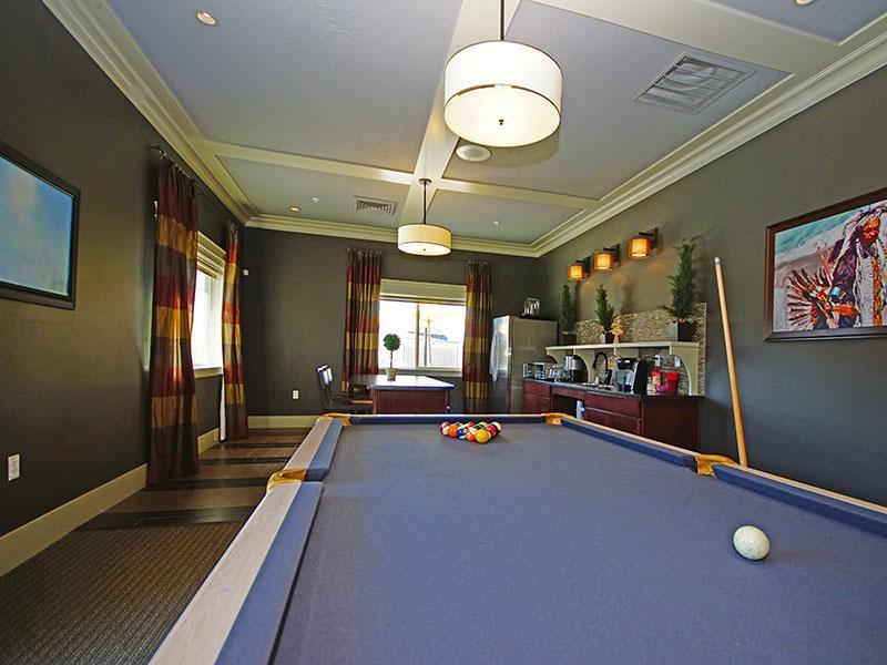 Clubhouse - Pool Table & Kitchen Area