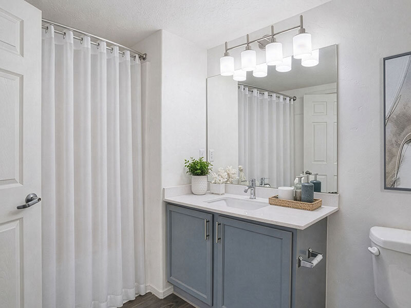 Bathroom with Sink and Lights | Wasatch Commons