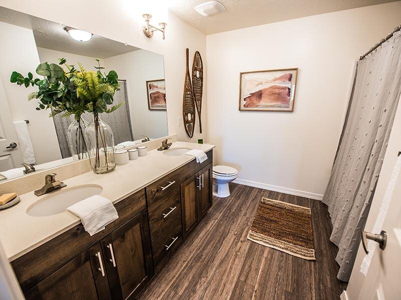 Bathroom with Double Vanity | Wasatch Commons