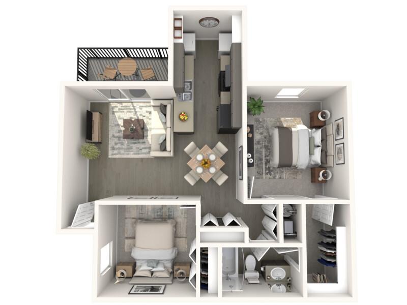 Elmwood Apartments Floor Plan 2 Bedroom 1 Bath