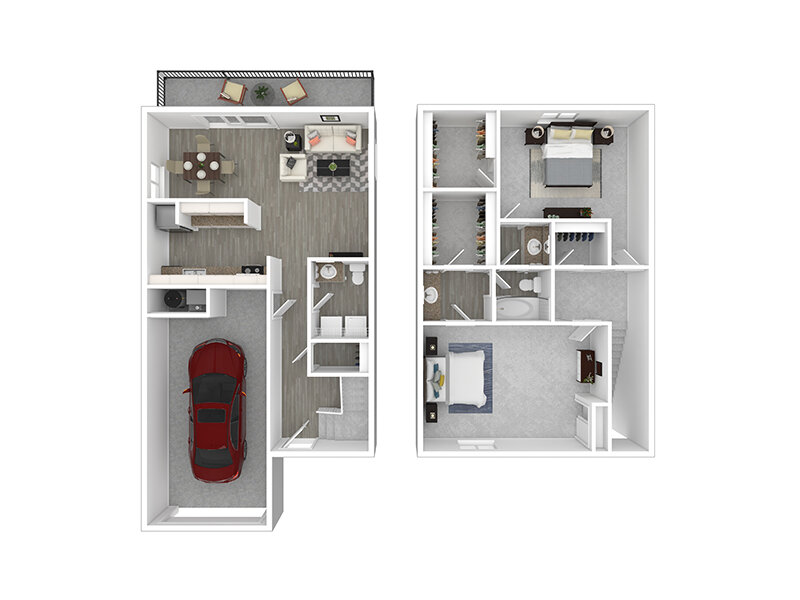 2 Bedroom 1.5 Bath