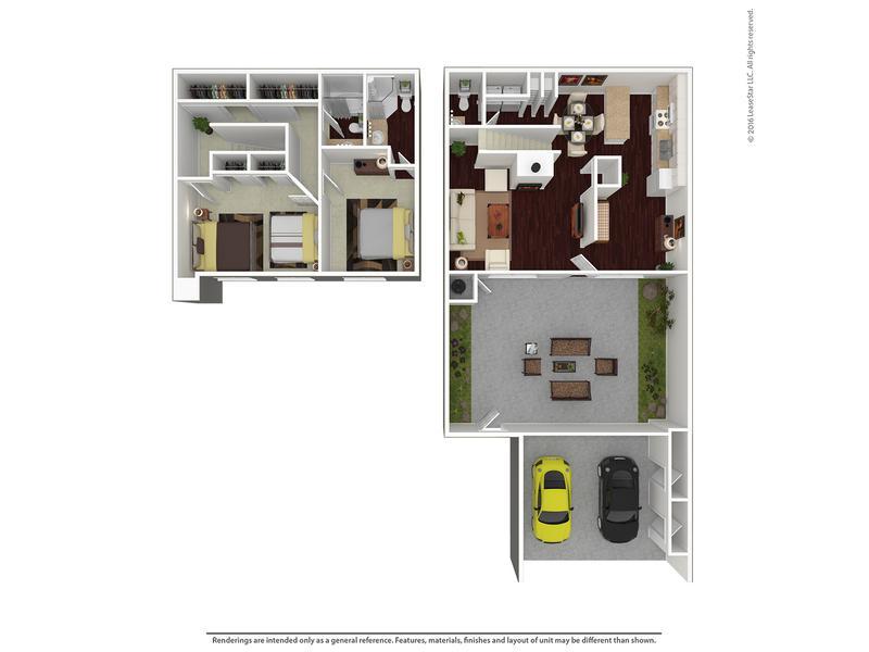 3 Bedroom 2.5 Bath floor plan at Sandpiper