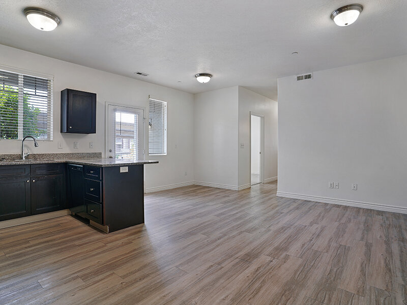 Kitchen with Counter and Wood Styled Floors | Eastgate at Greyhawk