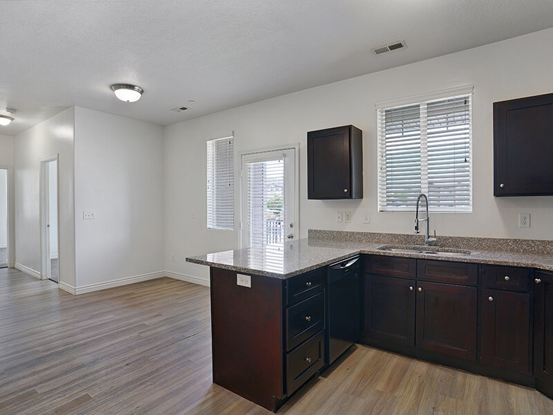 Kitchen Counter and Sink with Window | Eastgate at Greyhawk