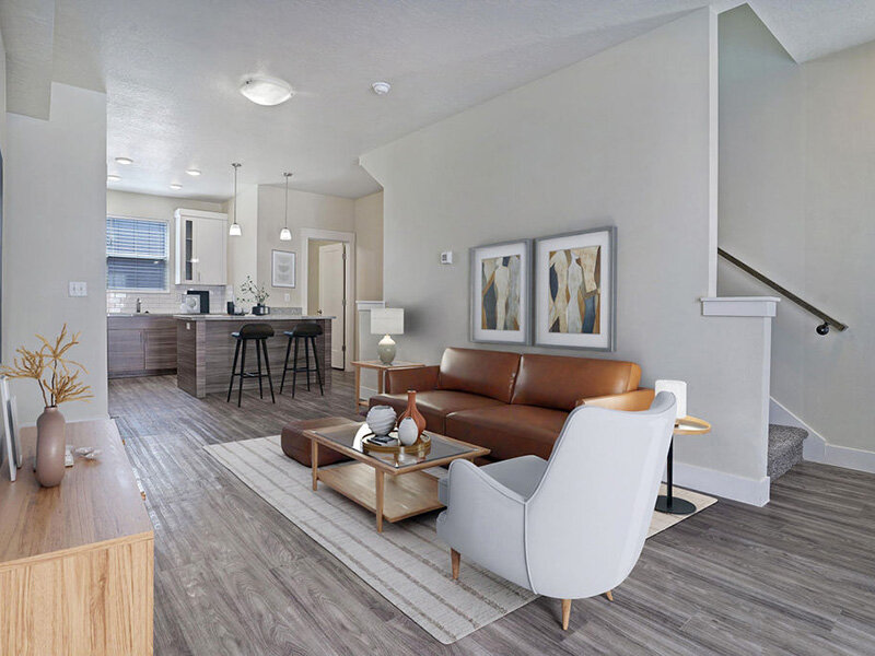 Staged Living Room | North Metro Town Homes