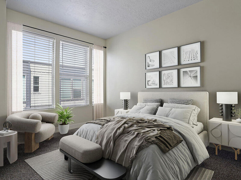 Staged Bedroom | North Metro Town Homes