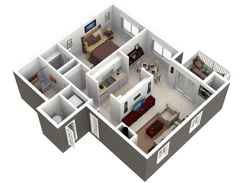 View floor plan image of the oak apartment available now