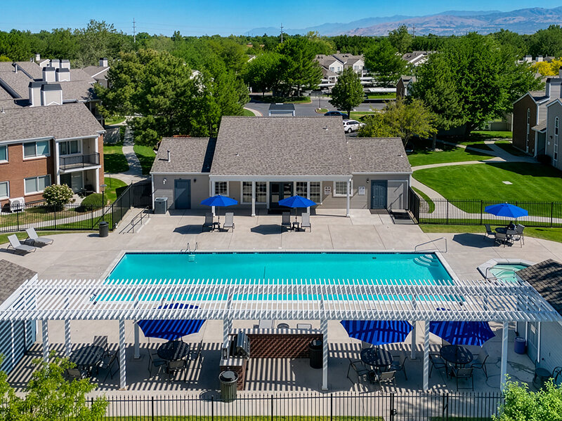 Aerial View of Swimming Pool | 47Seventy Settler's Point