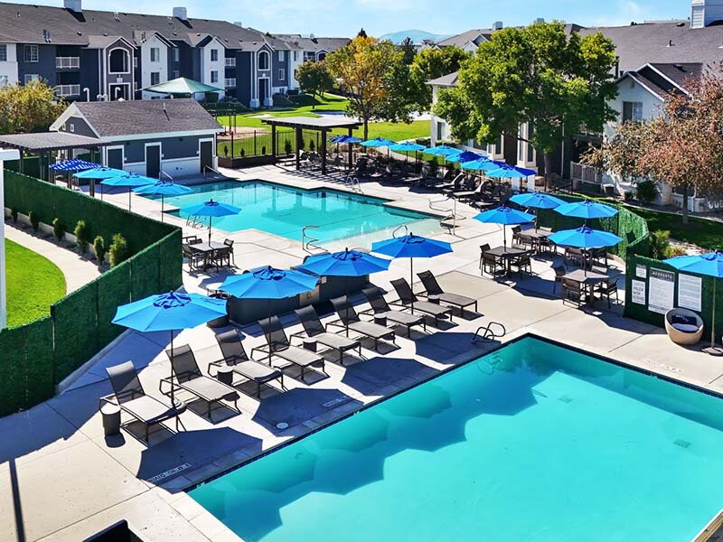 Pool Overview | Woodgate Apartments in West Jordan, UT
