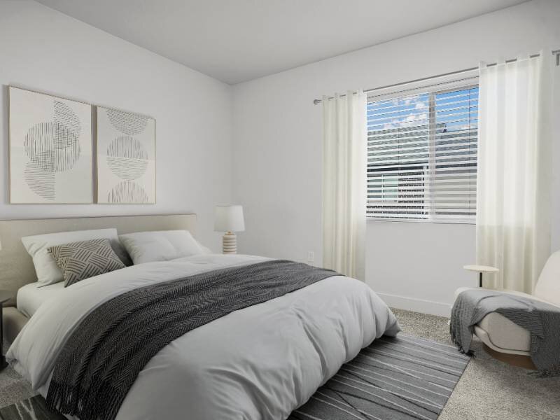 Staged Bedroom | Foxridge Townhomes