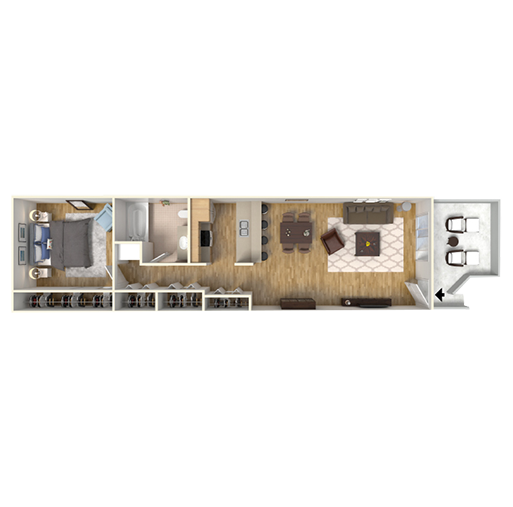Floorplan for The Timbers Apartments