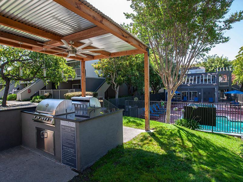 BBQ Area & Pool | Apartments in Hayward CA