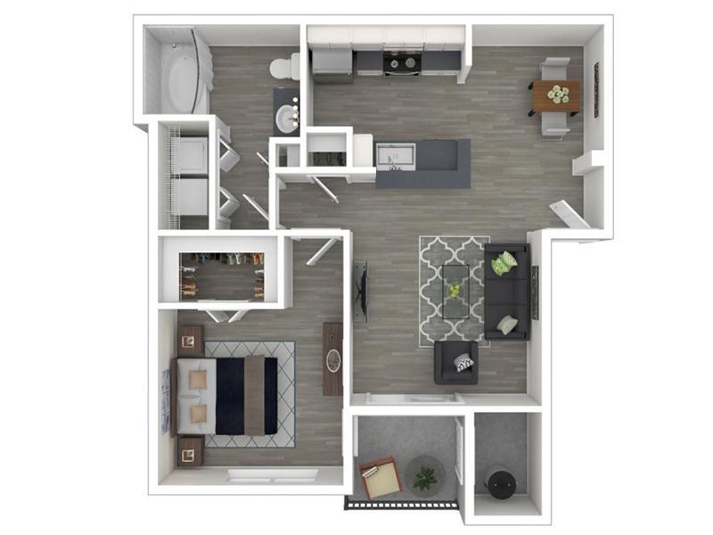 1 Bedroom 1 Bathroom - 695 White Reno floor plan at Alpine Meadows UT
