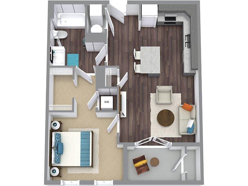 Haxton Apartments Floor Plan 1B