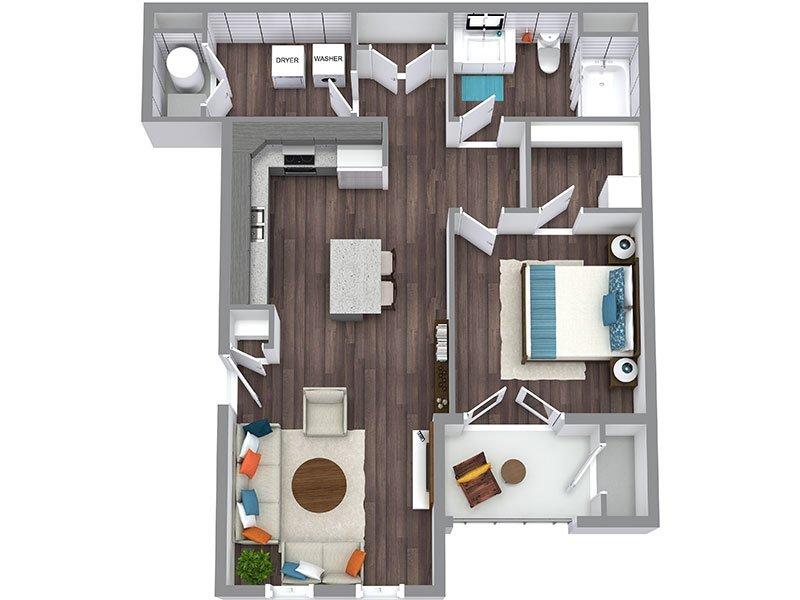 Haxton Apartments Floor Plan 1C