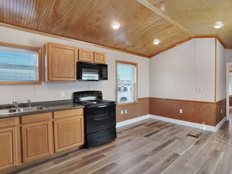 Kitchen with High Ceilings and Recessed Lighting | Targhee Place