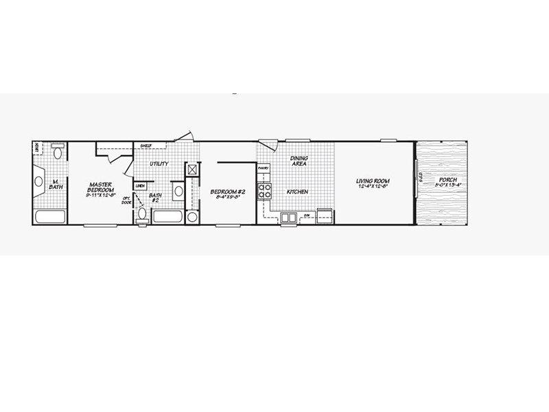 Targhee Place Apartments Floor Plan 2 Bedroom 2 Bathroom -Premium