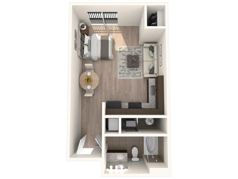 View floor plan image of Isaac apartment available now