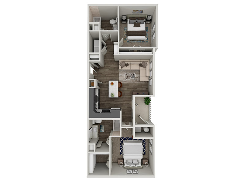 2x2A-1032 Floorplan at Valley View