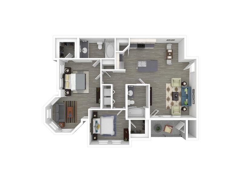 2X2B-1218 Floorplan at The Hills at Renaissance