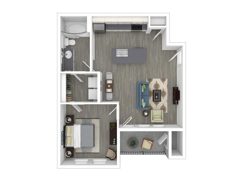 1X1M-800 Floorplan at The Hills at Renaissance