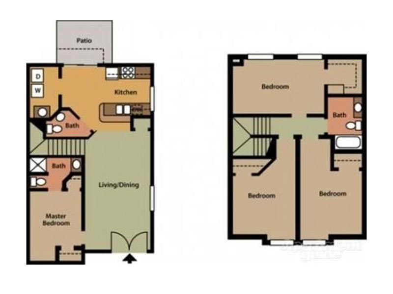 Heather Estates Apartments Floor Plan Four Bedroom
