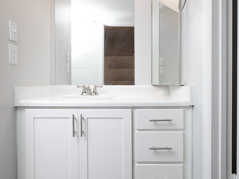 2x1.25 Renovated Bathroom Interior | Fox Creek Apartments
