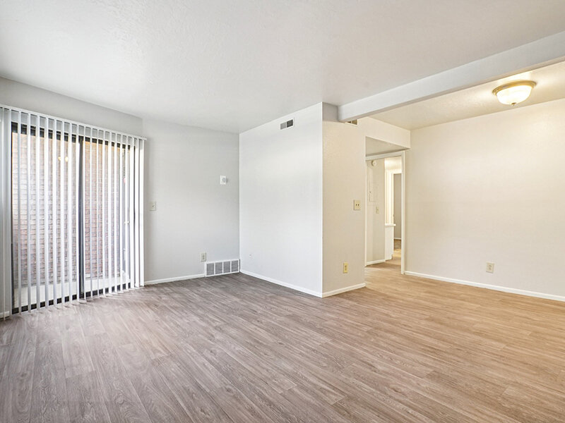 2x1 Renovated Interior Living Room | Fox Creek Apartments