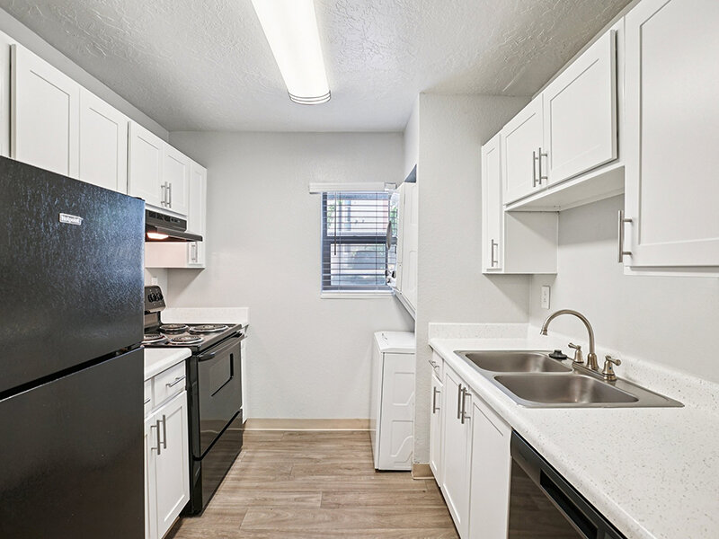 1x1 Renovated Apartment Kitchen | Fox Creek Apartments