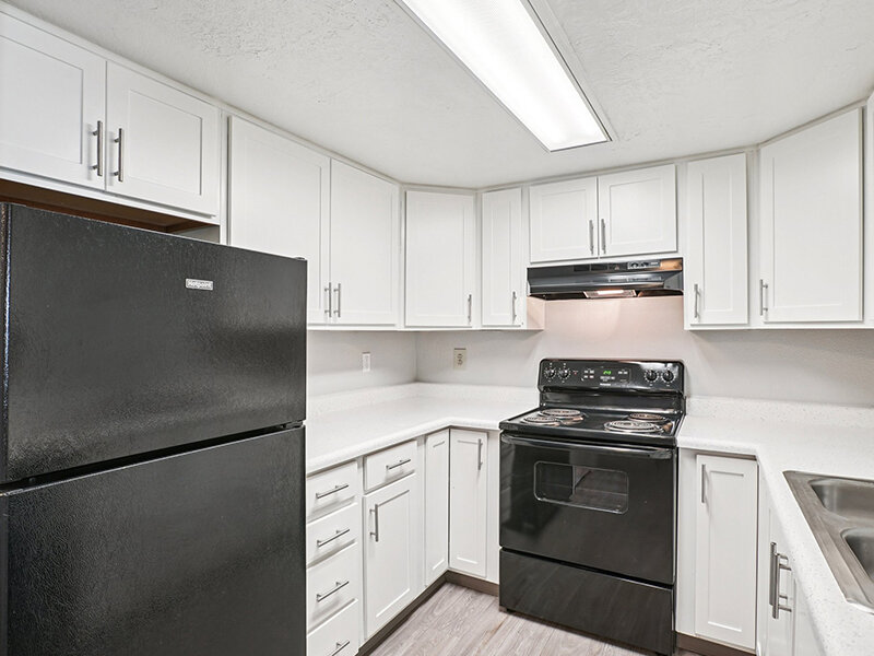 2x1 Renovated Kitchen | Fox Creek Apartments