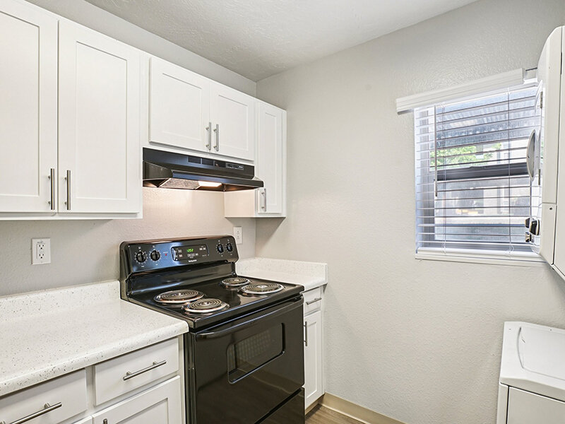 1x1 Renovated Kitchen | Fox Creek Apartments