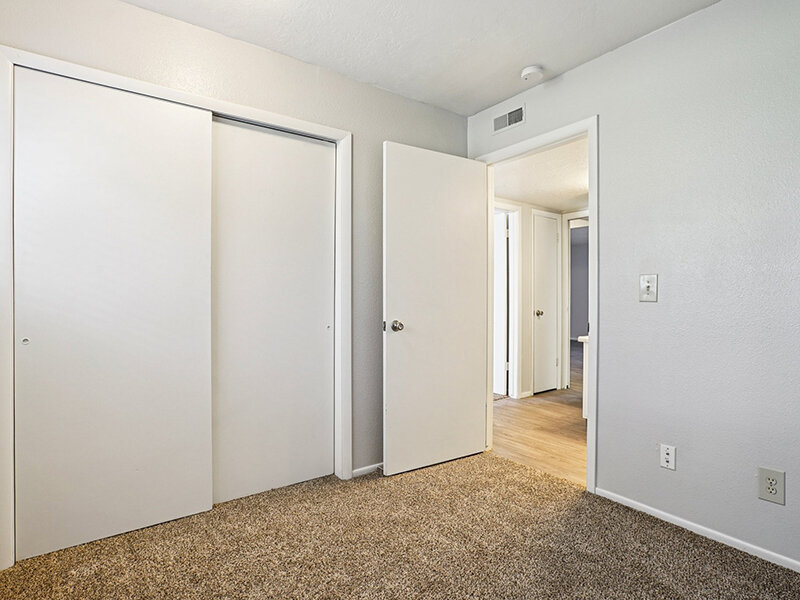 2x1 Renovated Apartment Bedroom | Fox Creek Apartments