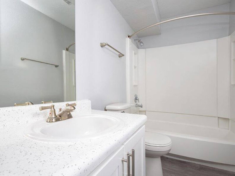 2x1.25 Renovated Bathroom | Fox Creek Apartments