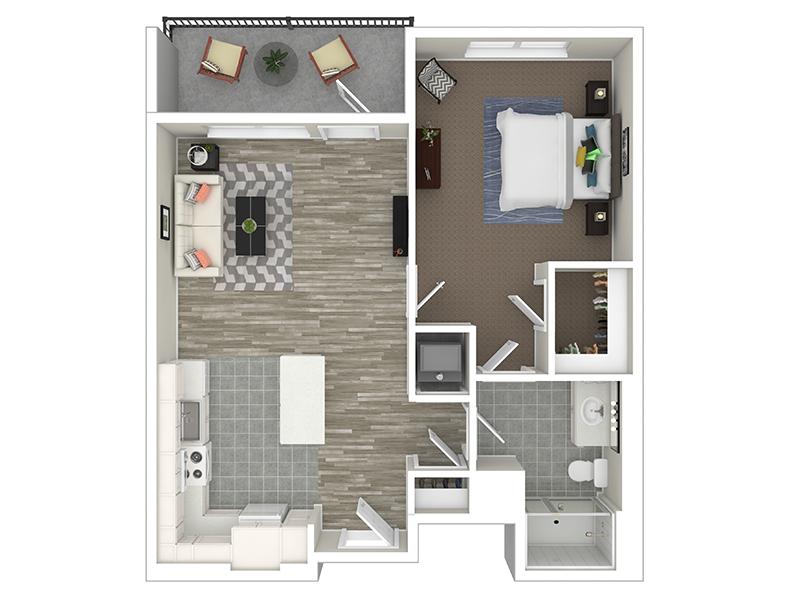 Lincoln Station Apartments Floor Plan 1 Bedroom